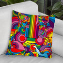 Pop Art Guitar Motif 916 Throw Pillow By Howie Green - All About Vibe
