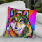Pop Art Wolf 1 Throw Pillow By Howie Green - All About Vibe