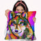 Pop Art Wolf 1 Throw Pillow By Howie Green - All About Vibe