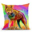 Pop Art Wolf 3 Throw Pillow By Howie Green - All About Vibe