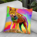 Pop Art Wolf 3 Throw Pillow By Howie Green - All About Vibe
