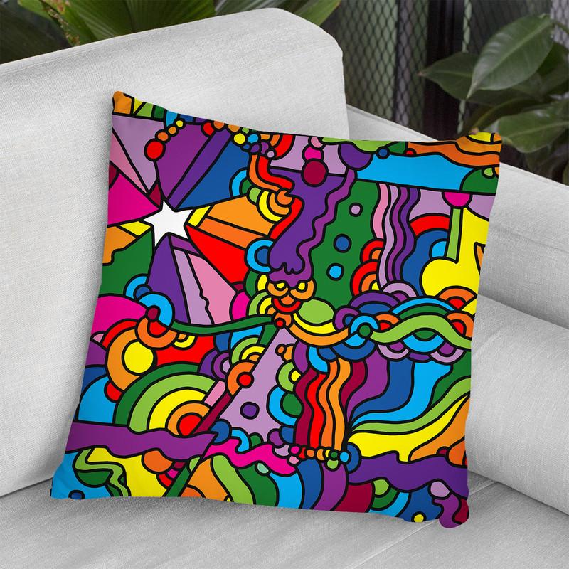 Pop-Art-Mambo-216A Throw Pillow By Howie Green - All About Vibe