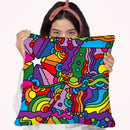 Pop-Art-Mambo-216A Throw Pillow By Howie Green - All About Vibe