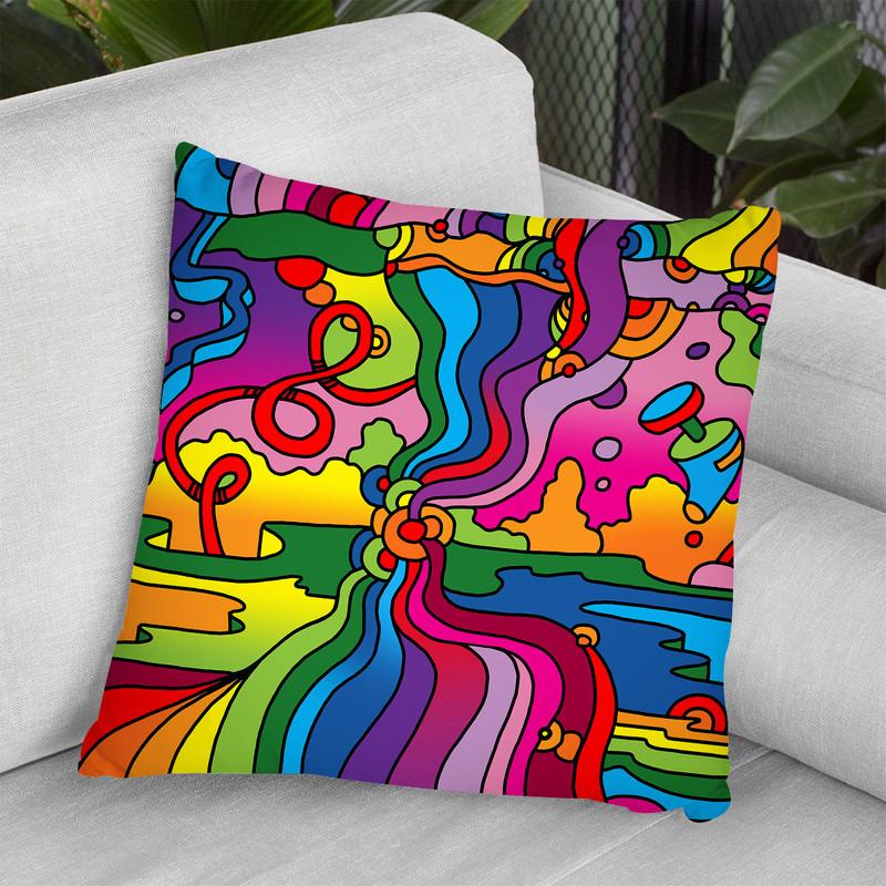 Pop-Art-Mambo-216C Throw Pillow By Howie Green - All About Vibe