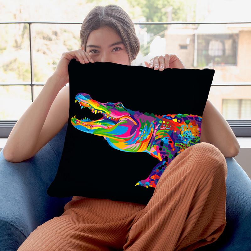 Alligator Throw Pillow By Bob Weer - All About Vibe