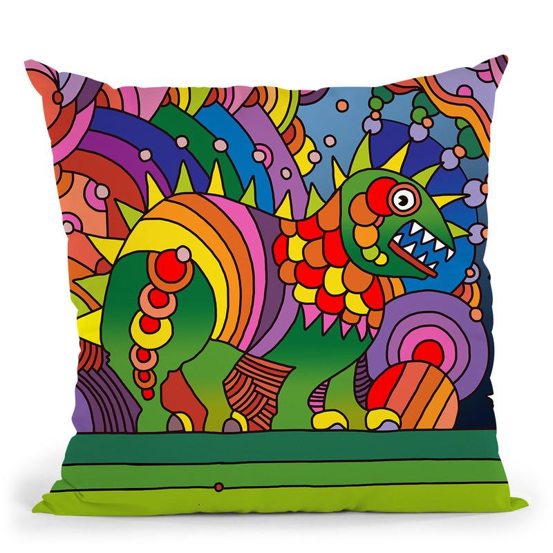 Pop-Art-Phinn-Monster Throw Pillow By Howie Green - All About Vibe