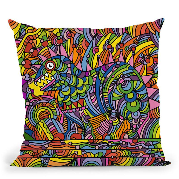 Pop-Art-Shane-Monster Throw Pillow By Howie Green - All About Vibe