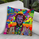 Psychedelic-Abe Throw Pillow By Howie Green - All About Vibe