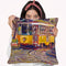 Italian Trolley Throw Pillow By Howie Green - All About Vibe