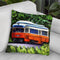 Orange Trolley Throw Pillow By Howie Green - All About Vibe