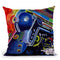 Pop Art Blue Train Throw Pillow By Howie Green - All About Vibe