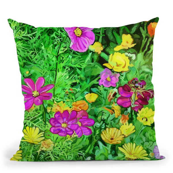 Pop Art Flowers 1216 Throw Pillow By Howie Green - All About Vibe
