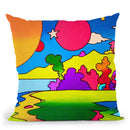 Pop Art Landscape 1216 Throw Pillow By Howie Green - All About Vibe