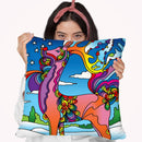 Pop Art Reindeer Throw Pillow By Howie Green - All About Vibe