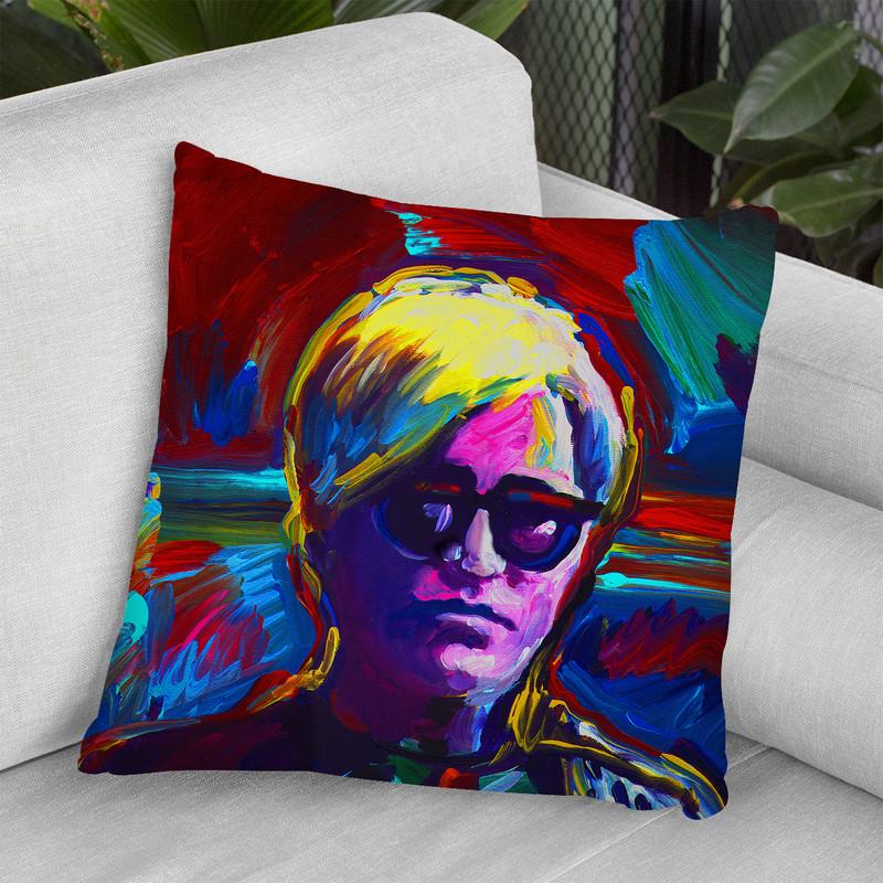 Andy Warhol Throw Pillow By Howie Green - All About Vibe