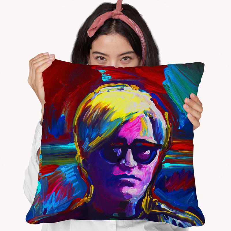 Andy Warhol Throw Pillow By Howie Green - All About Vibe