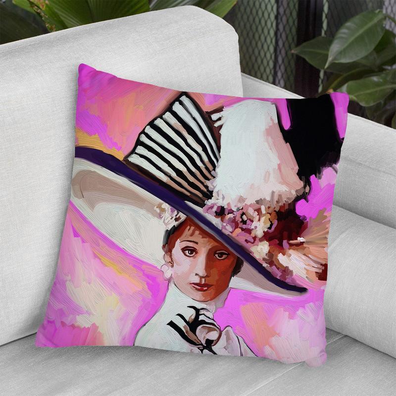 Audrey Hepburn My Fair Lady Throw Pillow By Howie Green - All About Vibe