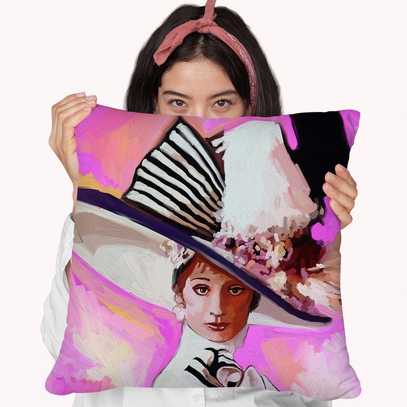 Audrey Hepburn My Fair Lady Throw Pillow By Howie Green - All About Vibe