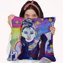 Audrey Hepburn Tiffanys Throw Pillow By Howie Green - All About Vibe