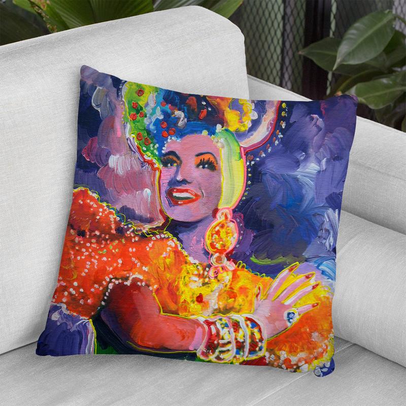 Carmen Miranda 2 Throw Pillow By Howie Green - All About Vibe