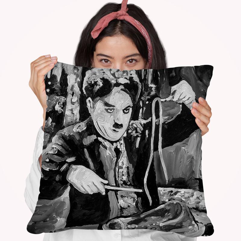 Charlie Chaplin Throw Pillow By Howie Green - All About Vibe