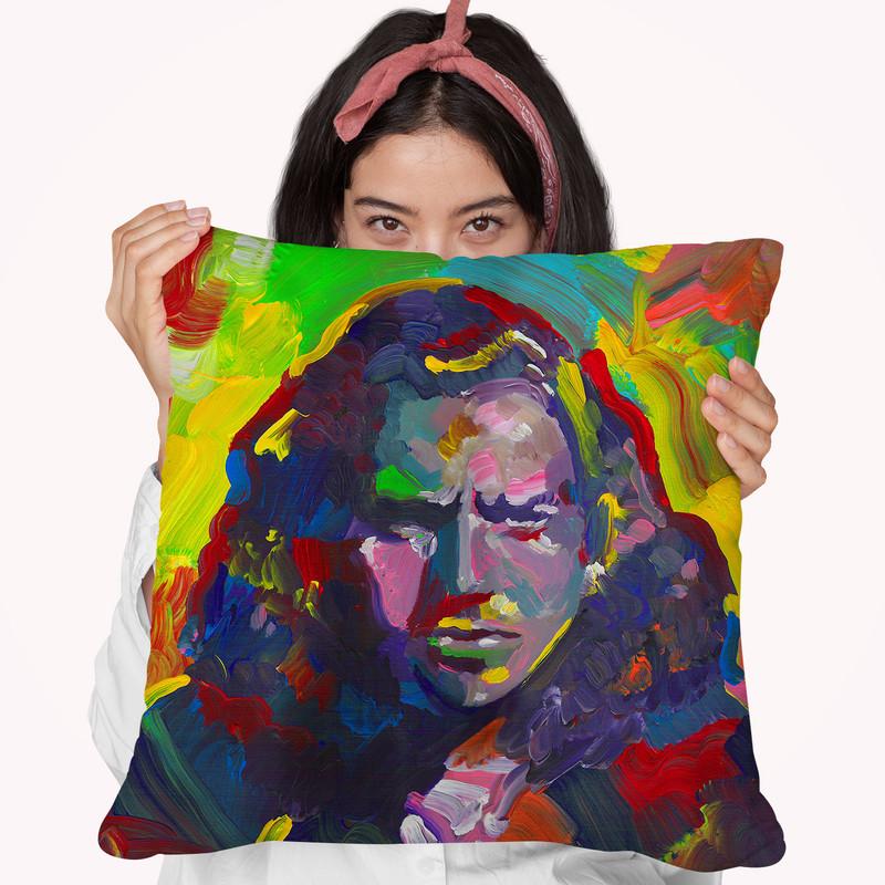 Eddie Vedder Throw Pillow By Howie Green - All About Vibe