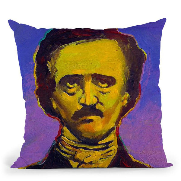 Edgar Allan Poe Throw Pillow By Howie Green - All About Vibe
