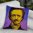Edgar Allan Poe Throw Pillow By Howie Green - All About Vibe