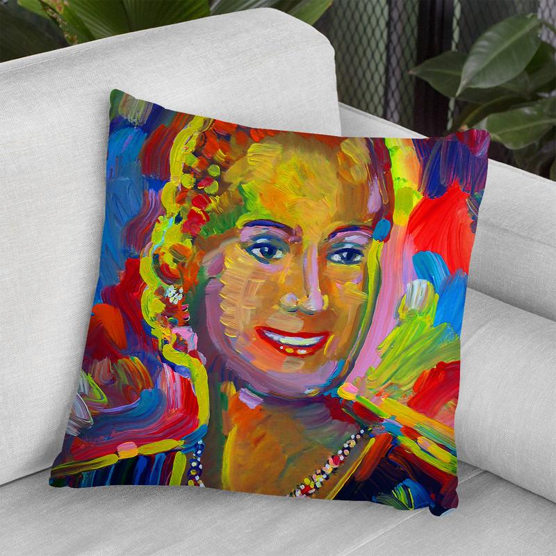 Evita Eva Perone Throw Pillow By Howie Green - All About Vibe
