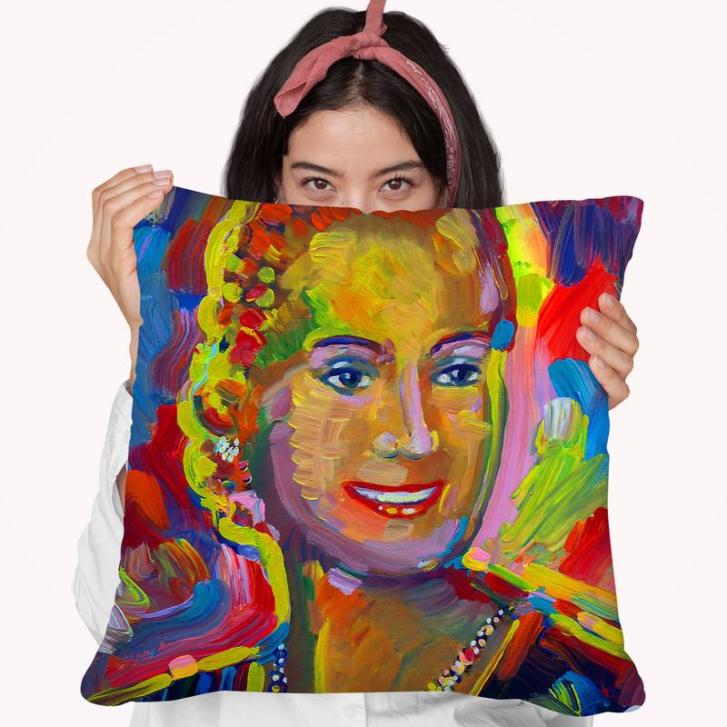 Evita Eva Perone Throw Pillow By Howie Green - All About Vibe