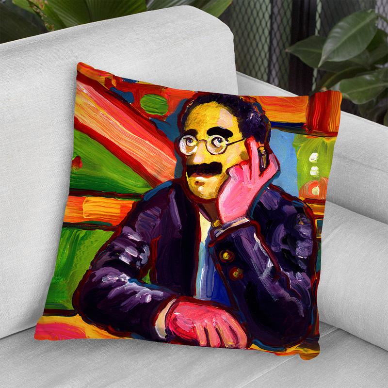 Groucho Marx Throw Pillow By Howie Green - All About Vibe