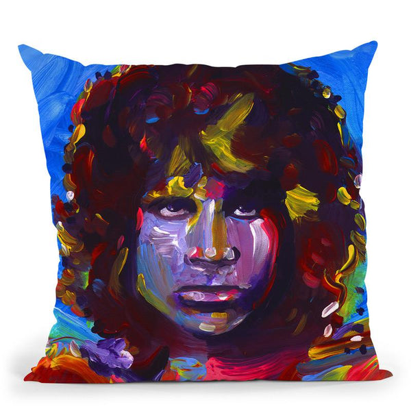 Jim Morrison Throw Pillow By Howie Green - All About Vibe