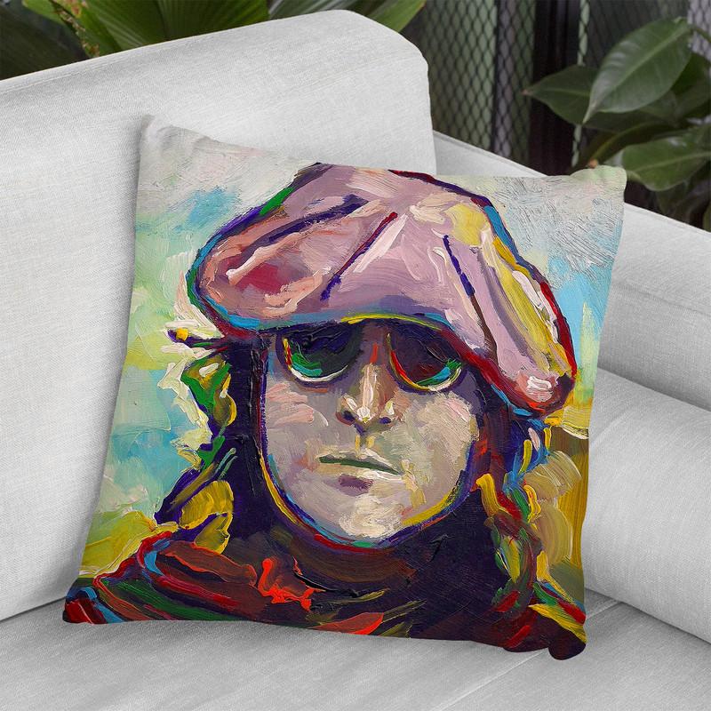 John Lennon Hat Throw Pillow By Howie Green - All About Vibe