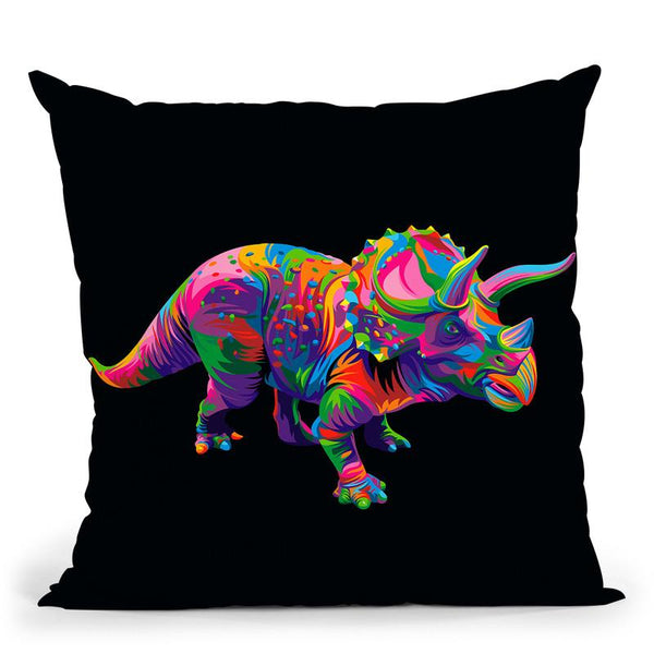 Triceratops Throw Pillow By Bob Weer - All About Vibe
