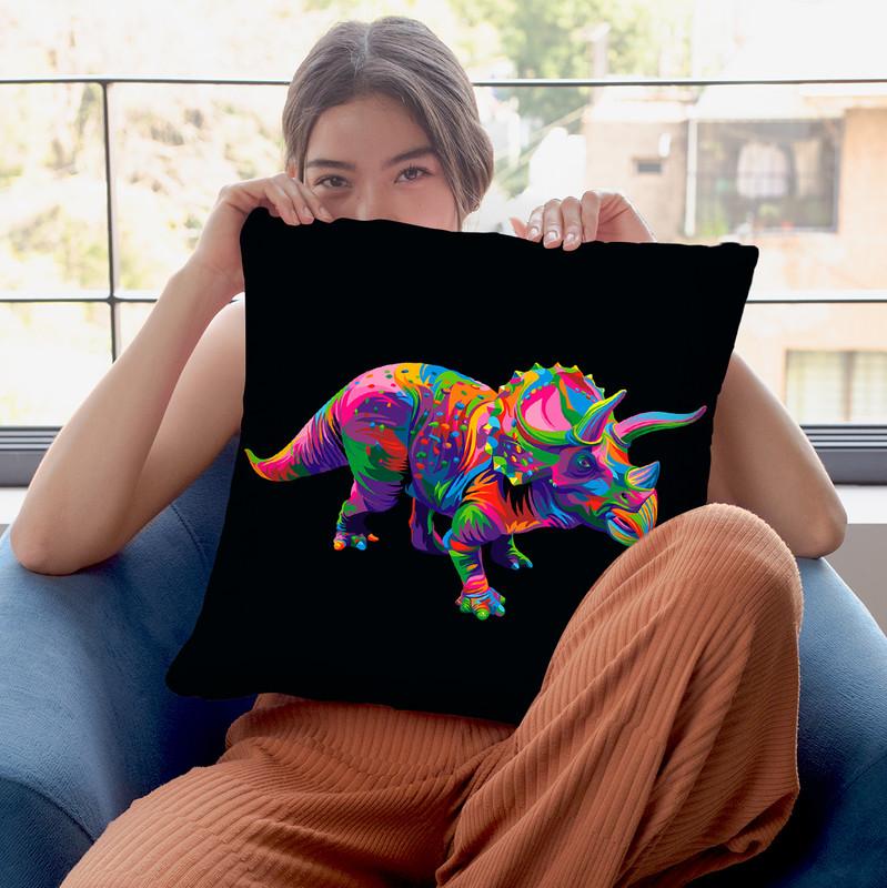Triceratops Throw Pillow By Bob Weer - All About Vibe