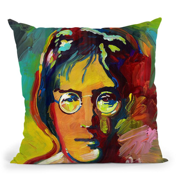 John Lennon Throw Pillow By Howie Green - All About Vibe