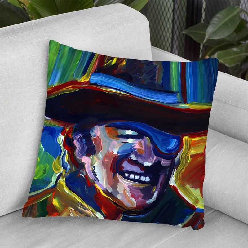 John Wayne Throw Pillow By Howie Green - All About Vibe