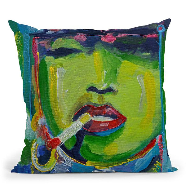 Madonna Smoking Throw Pillow By Howie Green - All About Vibe