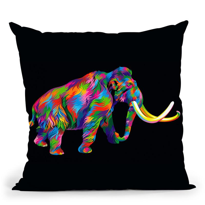 Wooly Mammoth Throw Pillow By Bob Weer - All About Vibe