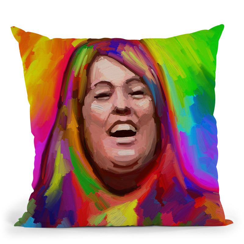 Mama Cass Throw Pillow By Howie Green - All About Vibe