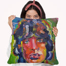 Mick Jagger Throw Pillow By Howie Green - All About Vibe