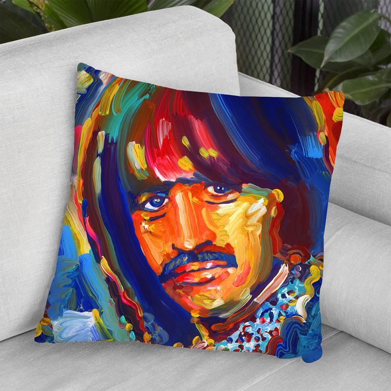 Ringo Starr Throw Pillow By Howie Green - All About Vibe
