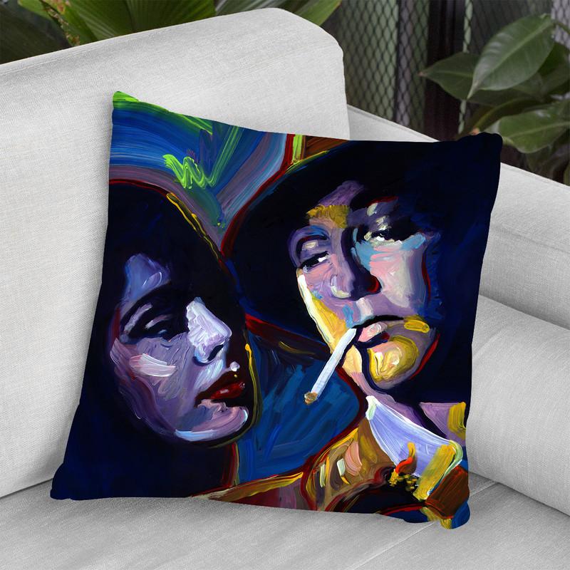 Robert Mitchum Film Noir Throw Pillow By Howie Green - All About Vibe