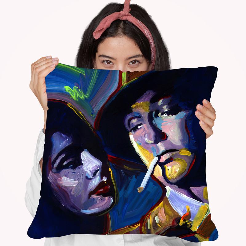 Robert Mitchum Film Noir Throw Pillow By Howie Green - All About Vibe