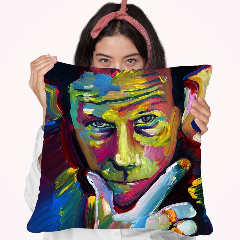 Tom Waits Throw Pillow By Howie Green - All About Vibe
