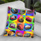 Pop-Art-Bumper-Cars Throw Pillow By Howie Green - All About Vibe