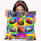 Pop-Art-Bumper-Cars Throw Pillow By Howie Green - All About Vibe