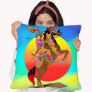 Pop-Art-Cowgirl Throw Pillow By Howie Green - All About Vibe