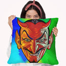 Pop-Art-Devil-Face Throw Pillow By Howie Green - All About Vibe