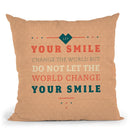 Smile Throw Pillow By American Flat - All About Vibe